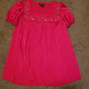 George stretch red blouse